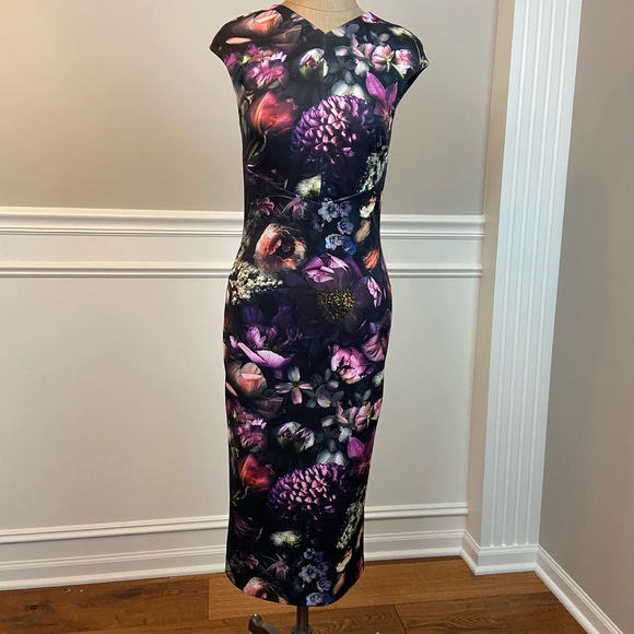 Ted Baker RAISIE shadow floral sheath dress, Ted size 2 ( US size 6 ) - Picture 6 of 16